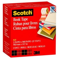 Scotch Book Protecting Tape - Boxed 845 Transparent Book Repair Tape 50mm x 13.7m