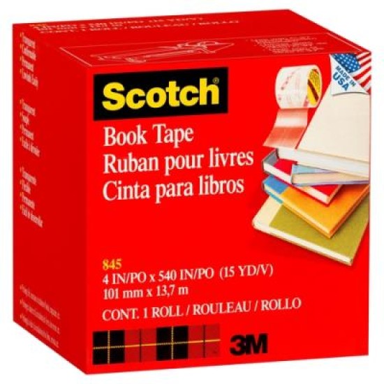 Scotch Tape Book Repair 845 101mmx13.7m Transparent