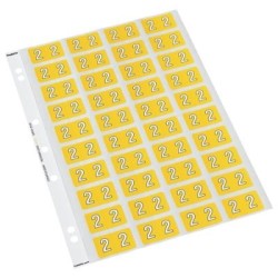 Codafile Label Numeric 2 25mm Pack 5 Sheets