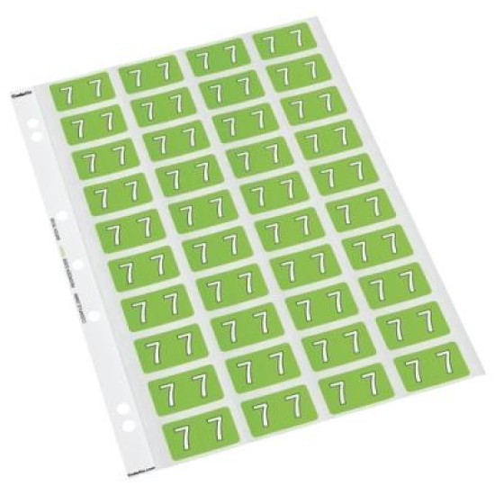 CODAFILE LABEL NUMERIC 7 25MM PACK 5 SHEETS