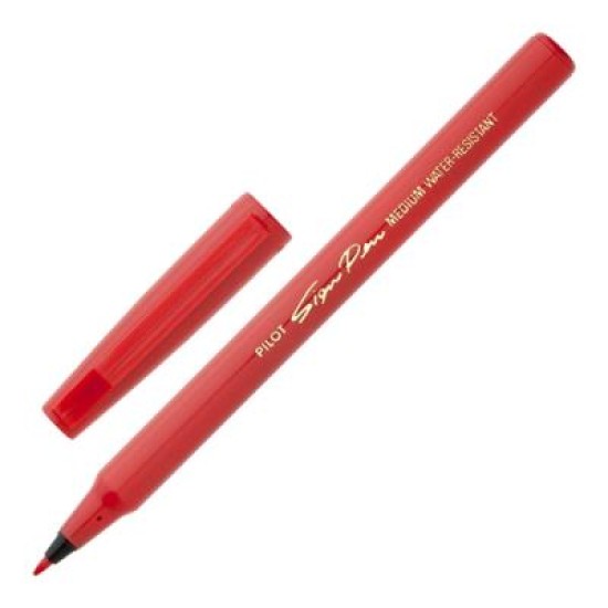 Pilot Sign Pen Fibre Tip 0.6mm Red (SWN-SPN-R)
