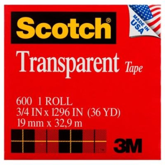 Scotch Transparent Tape 600 19mm x 33