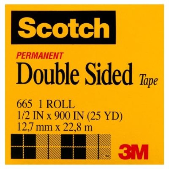 Scotch Double Sided Tape 665 12.7mm x 23m