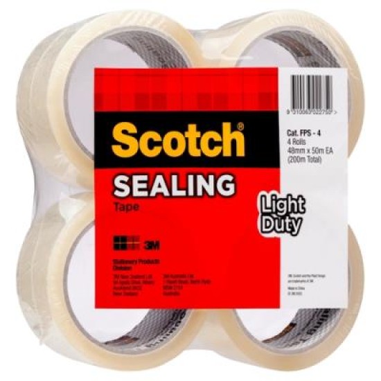 Scotch General Purpose Box Sealing Tapes FPS-4 Sealing Tape - Clear -3609 48mm x 50m