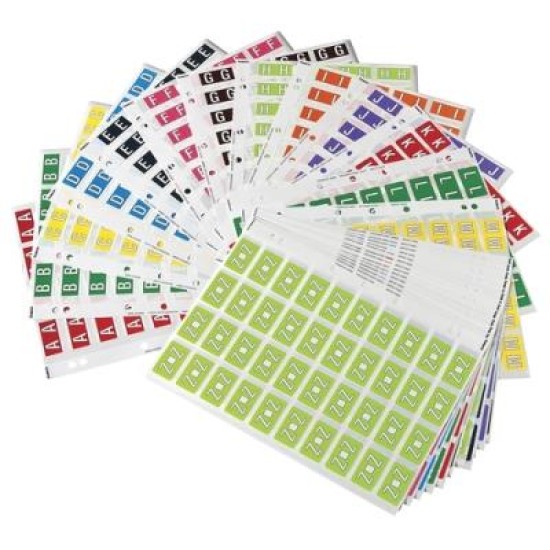 CODAFILE LABEL ALPHA MINISET A-Z 25MM PACK 26 SHEETS