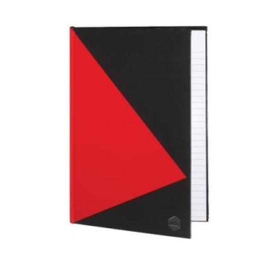 NOTEBOOK RED & BLACK A5 200PGS