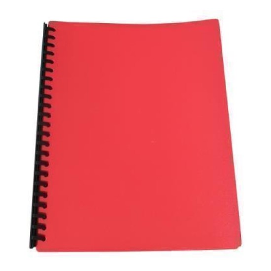 MARBIG DISPLAY BOOK  A4 REFILLABLE RED