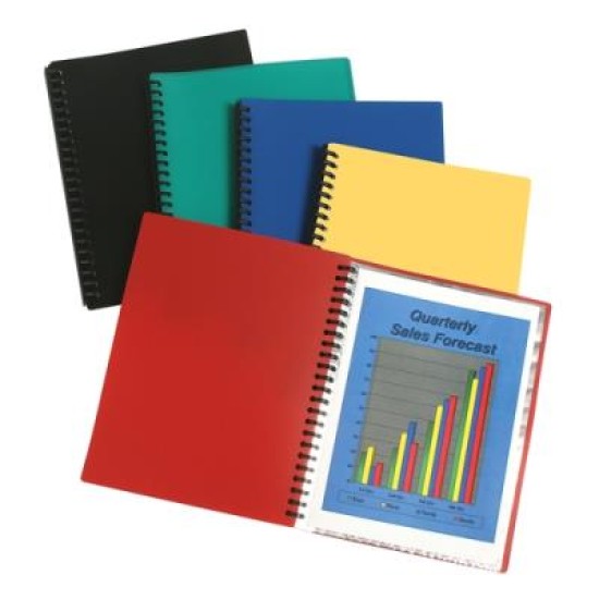 DISPLAY BOOK  A4 REFILLABLE  BLUE  40PGS