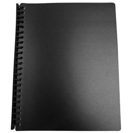 DISPLAY BOOK  A4 REFILLABLE  BLACK 40PGS