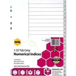 MBG INDICES GREY PP A4 1-20TAB