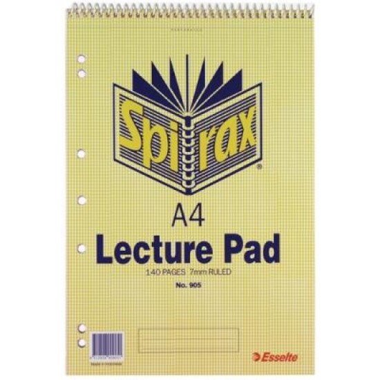 SPIRAX 905 LECTURE BOOK A4 T/O 140 PAGES