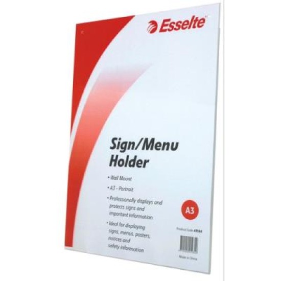ESSELTE SIGN/MENU HOLD WALL/MNT PORT A3