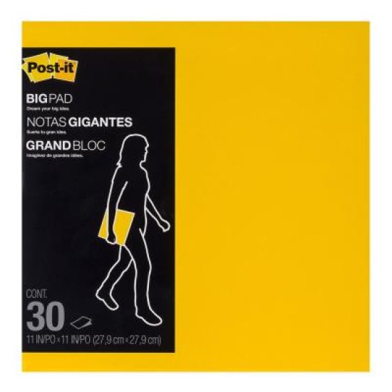 Post-it Super Sticky Big Notes BN11 Yellow 279x279mm 30 sheet pads