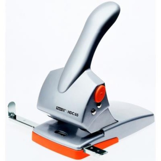 HOLE PUNCHES - 2 HOLE RAPID HDC65 Heavy duty two hole metal 65 Silver/Orange