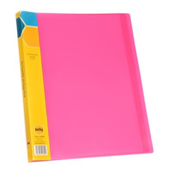 DISPLAY BOOK A4 20 PG INSERT SPINE PINK