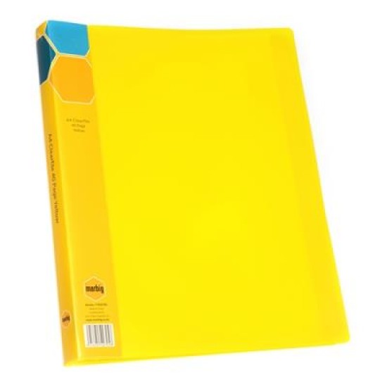DISPLAY BOOK A4 40 PG INSERT SPINE YELLO