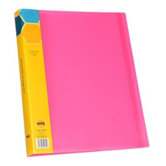 DISPLAY BOOK A4 40PG INSERT SPINE PINK