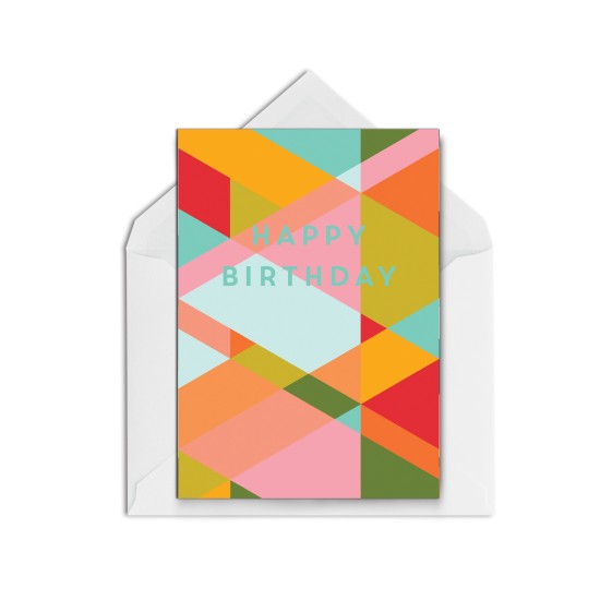 Birthday Kaleidoscope Pink Card