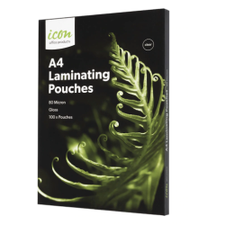 LAMINATING POUCH GLOSS A4 80 MICRON 100 PACK