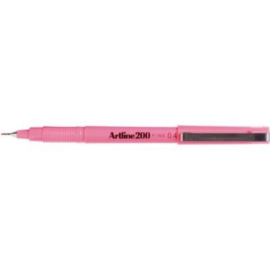 artline 200 fineline pen 0.4mm pink
