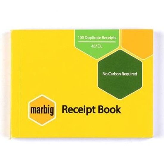 MARBIG RECEIPT BOOK 45 100LF DUPLICATE