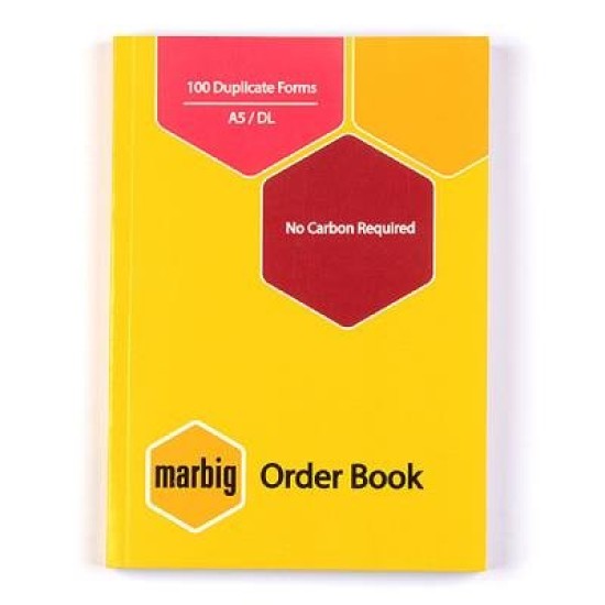 MARBIG ORDER BOOK A5 100LF DUPLICATE