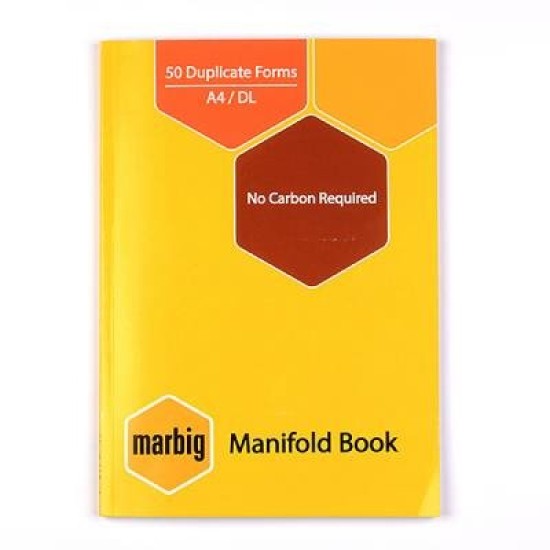 MARBIG MANIFOLD RULED BOOK A4 50L DUPLICATE