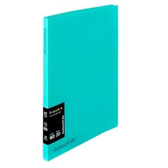 COLOURHIDE® DISPLAY BOOK FIXED 20 SHEET H/Duty pocket