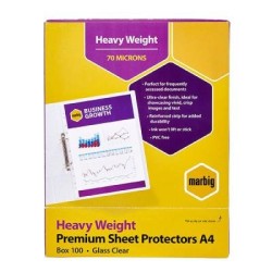 Marbig Deluxe Sheet Protectors/  Heavy Duty COPY SAFE POCKET PACKS 10