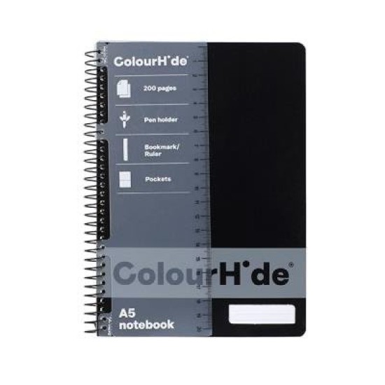 CH NOTEBOOK A5 200 PAGE BLACK