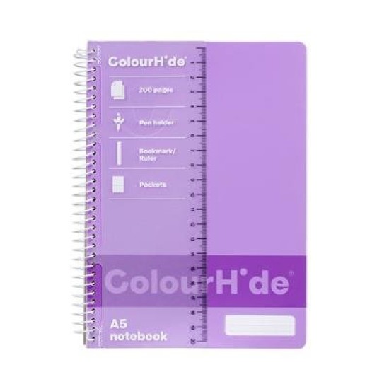 CH NOTEBOOK A5 200 PAGE PURPLE