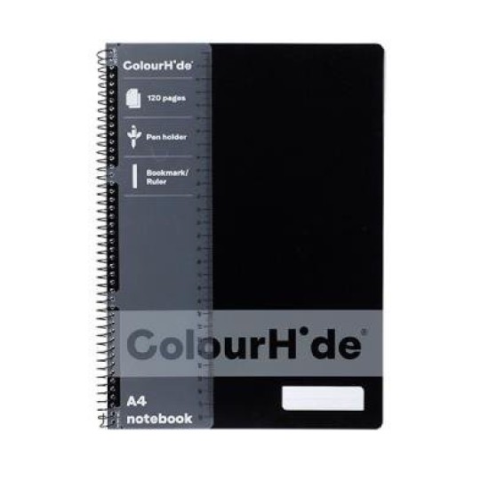 CH NOTEBOOK A4 120 PAGE BLACK