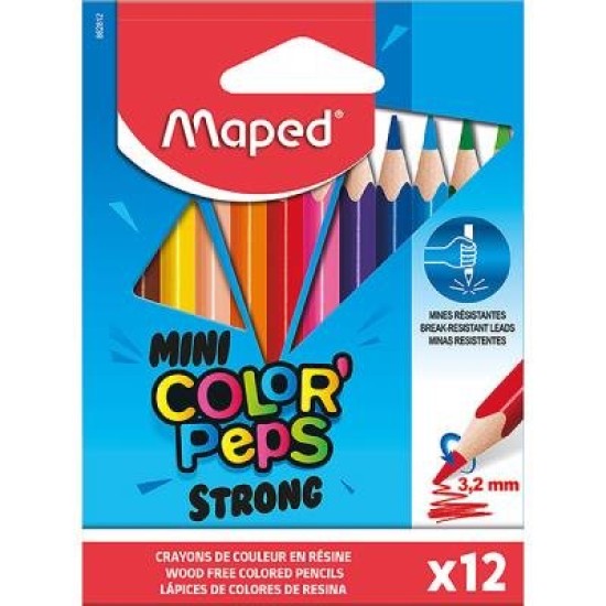 MAPED 862812 STRONG MIN COL PENCILS PK12