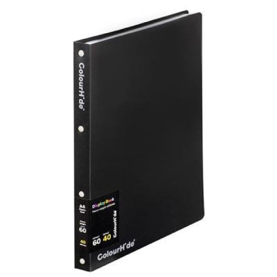 CH DISPLAY BOOK REFILLABLE 40PKT BLK