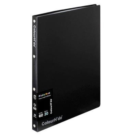 CH DISPLAY BOOK REFILLABLE 20PKT BLK