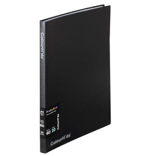 CH DISPLAY BOOK FIXED 20PKT BLACK
