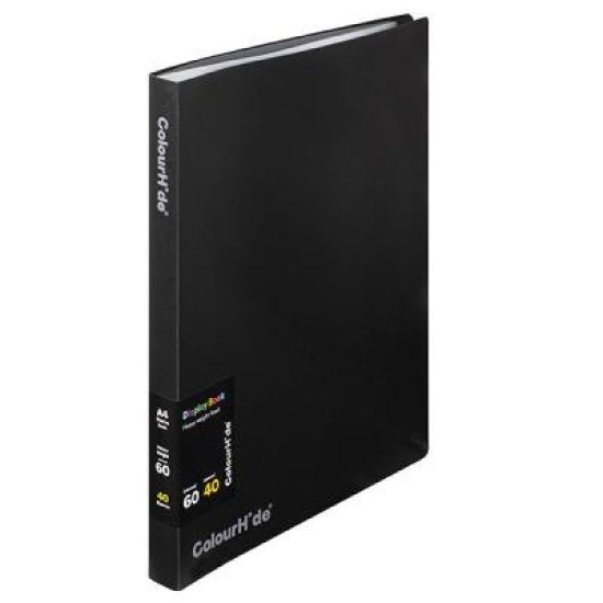 CH DISPLAY BOOK FIXED 40PKT BLACK