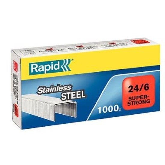 STAPLES RAPID 24/6 SS 20 sheets 6mm Long arms