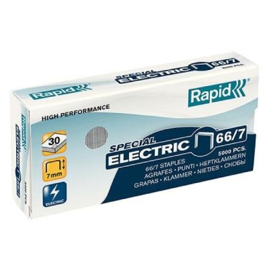 STAPLES RAPID 66/7 Electric 30 sheets 7mm Electrics
