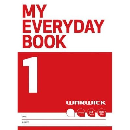 Warwick FSC Mix 70% My Everyday Book 2 Unruled & 7mm Ruled Alternate 64 Page