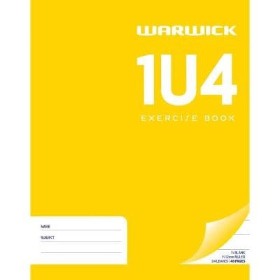 Warwick Exercise Book 1U5 12mm 1/3 Unruled 2/3 Ruled 32 Leaf 255 X 205mm