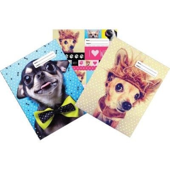 Spencil Woof Book Cover A4 Pack 3 Assorted