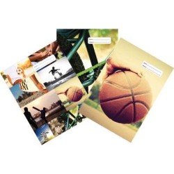 Spencil Sports Collage Book Cover 1B5 Pack 3 Assorted