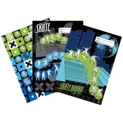 Spencil Skate Paint Book Cover A4 Pack 3 Assorted