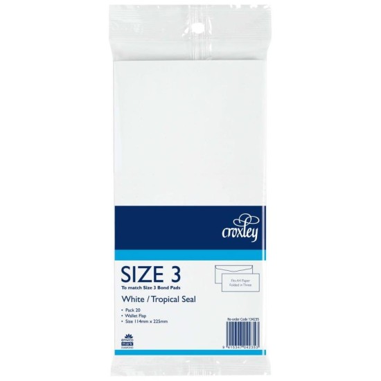 Croxley Envelope Size 3 Tropical Seal Dle 20 Pack