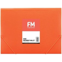 FM File Expanding Vivid Burnt Orange 19 Pocket