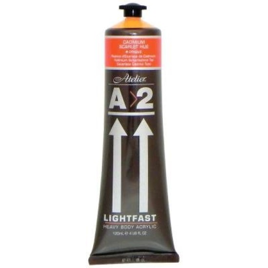 A2 Lightfast Heavybody Acrylic 120ml Cadmium Scarlet
