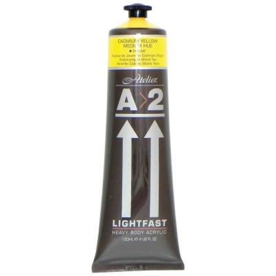 A2 Lightfast Heavybody Acrylic 120mlcadmium Yellow Medium