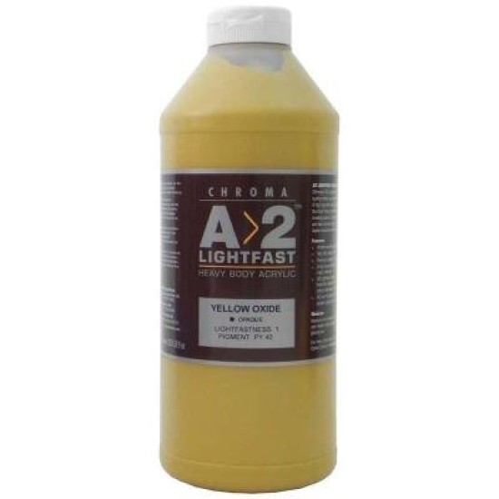 A2 Lightfast Heavybody Acrylic 1 Litre Yellow Oxide