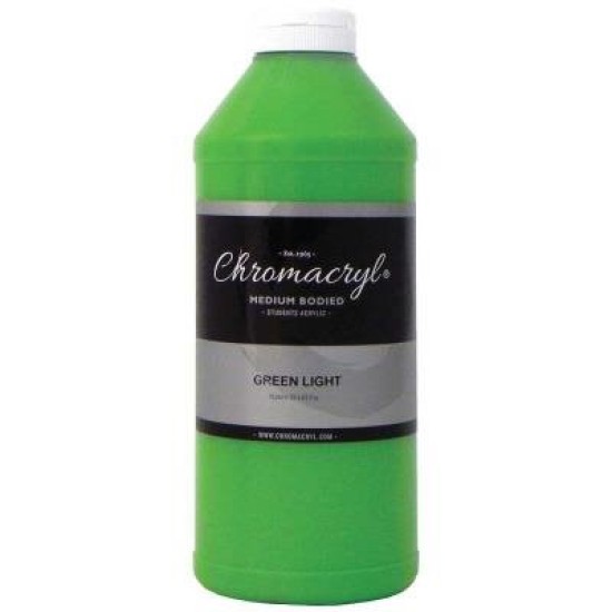 Chromacryl Acrylic Paint Student 1 Litre Light Green